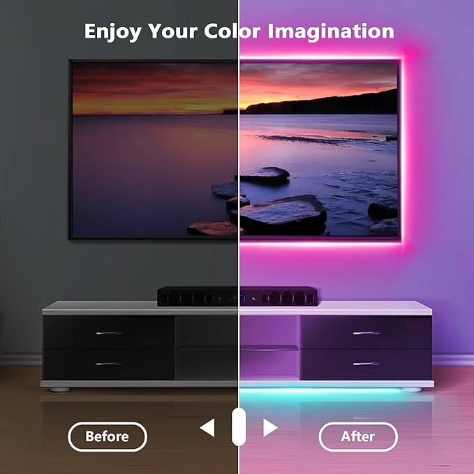 Led Lights for Bedroom 297FT (3 Rolls of 99ft), Color Changing RGB Led Strip Lights with 60 Keys Remote and App Control, Music Sync Led Lights for Room Kitchen Party Home Decor