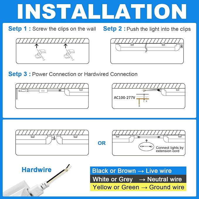 SHOPLED (4-Pack) LED Shop Lights, 6FT 60W 8000LM, 6000K V-Shape Linkable | LED Tube Ceiling Light, T8 Integrated Utility Shop Light Fixture for Garage Basement Office, Plug and Play, ETL Listed