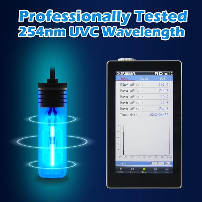 Aquarium Lamp 3W Mini Fish Tank Clean Green Light Submersible Use in Filter Area for 10-45 Gallon Fish Tank Pond Cloudy Water Clean and Clear