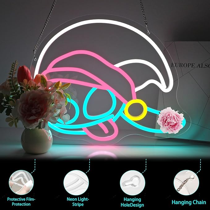 Neon Sign, FPLL Neon Signs for Wall Decor Cute LED Sign for Man Cave Game Room Home Decor Bar Beer Light up Signs - USB Powered