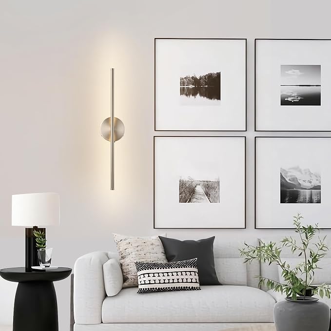 KARTOOSH Battery Operated Wall Sconces Set of Two Wireless Wall Lights | Rechargeable Wall Sconce with Remote 350°Rotate Dimmable 3000K LED Wall Lamp for Living Room, Bedroom