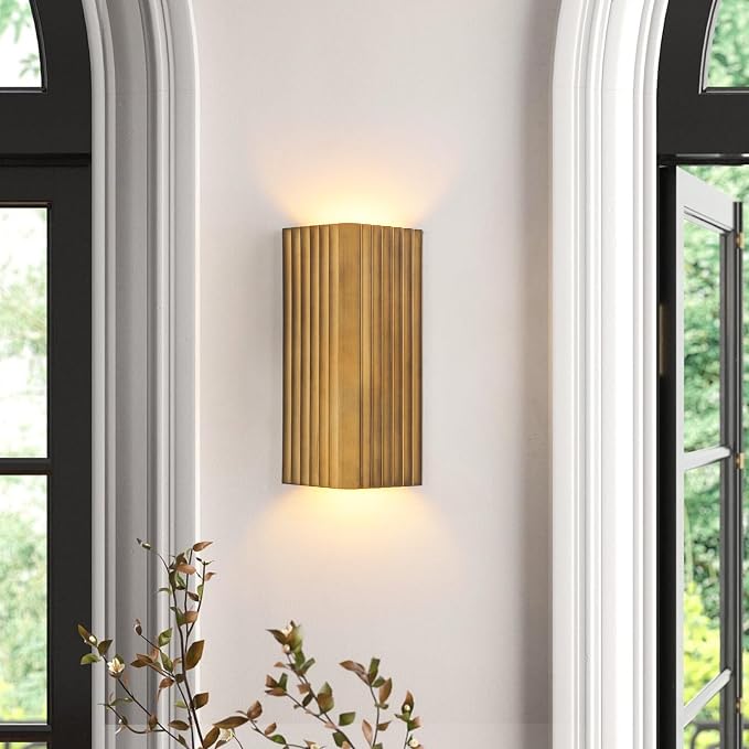 ZEROUNO Modern LED Wall Sconce Indoor Wall Lights, Bronze Hardwired Up and Down Wall Mount Light for Living Room Bedroom Hallway Corridor Stairs Warm White 3000K (with Replacement G9 Bulbs)