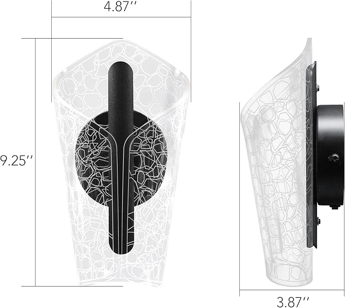 12V LED Wall Sconce with Switch, 3400K 4W Dimmable Decorative Lamp with Acrylic Lens, RV Interior Light Fixture for RV, Motorhome, Trailer, Camper, Boat