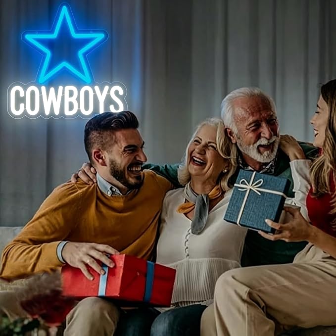 Football Neon Sign for Wall Decor Football Led Neon Light for Man Cave | Dimmable Rugby Team Logo Sign for Bedroom Club Bar Game Room Party Garage Decor Birthday Gifts for Men With Size 12.2*12.8 In