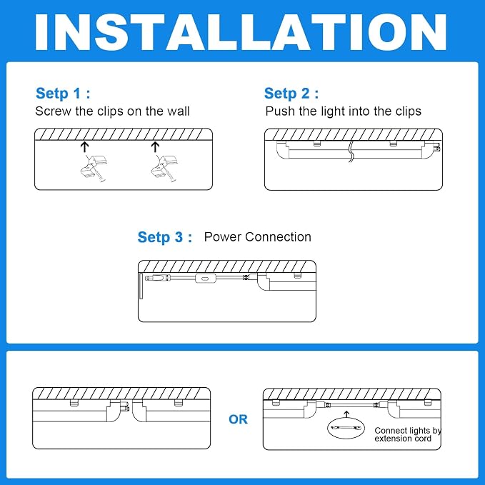 SHOPLED LED Shop Lights 4FT, 45W 6300LM 6000K Cool White, V-Shape Linkable | 4 Foot T8 Integrated LED Tube Light, 4 ft Shop Lights for Workshop, Basement, Workbench, Plug and Play, ETL Listed, 2-Pack