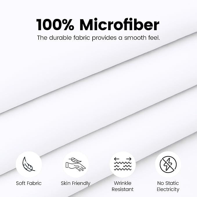 Utopia Bedding Full Bed Skirt - Soft Quadruple Pleated Ruffle - Easy Fit with 16 Inch Tailored Drop - Hotel Quality, Shrinkage and Fade Resistant, White | Easy Fit Design, Shrinkage & Fade Resistant, Hotel Style, Microfiber Durable Fabric, Machine Wash...