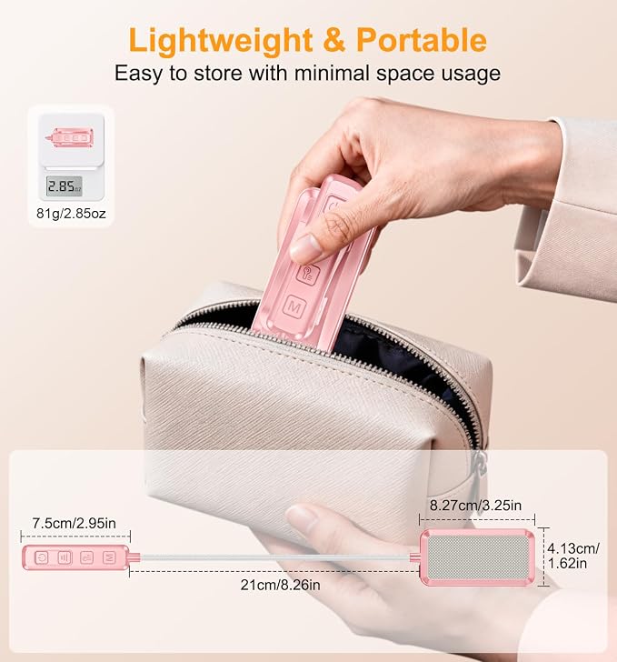 Gritin 2026 Gen 2 Book Light for Reading- 30 Eye Caring Full Spectrum LED | 5 Colors & 5 Brightness, Adjustable Wide/Narrow Beam, Upgrade 1500mAh Long-Lasting Rechargeable Clip on Light-Pink