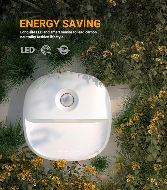 Plug in Night Light with Motion Sensor and Dusk to Dawn Sensor, Dimmable Cool White Nightlight with 1-50lm Adjustable Brightness for Bedroom, Bathroom, Stairs, Hallway, 4 Pack