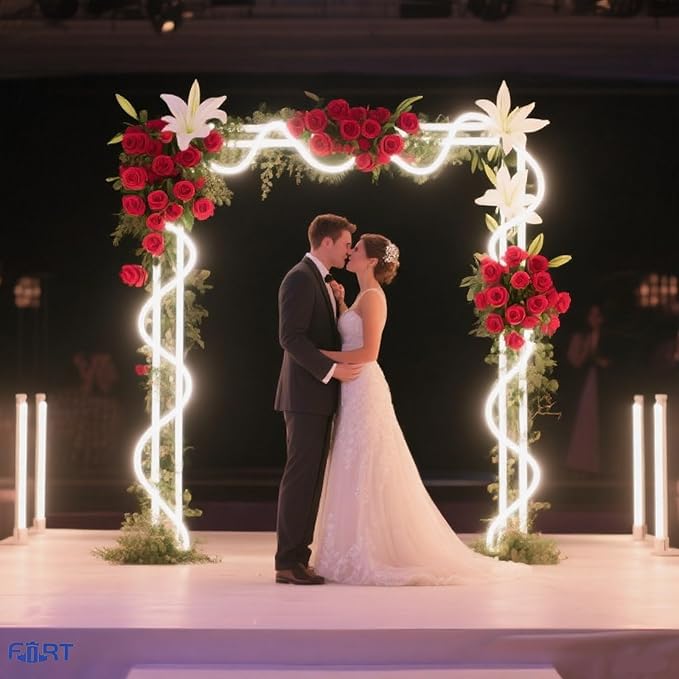 FORT LED Rope Lights AC 120V,Cuttable 120LEDs/M Dotless Neon Strip Lighting, ETL IP66 Waterproof & Weather-Resistant for Home Commercial Decor use, 8x16mm, 6000K White neon Light Strip 32.8FT