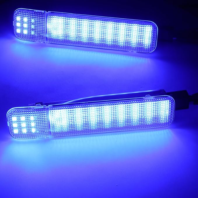 LED Side Door Panel Courtesy Lights Fit for Chevy Sierra GMC C/K | Fit for Yukon Silverado 1500 2500 3500 Avalanche, Suburban, Hum-mer H2 Car Interior Panel Lighting,Blue