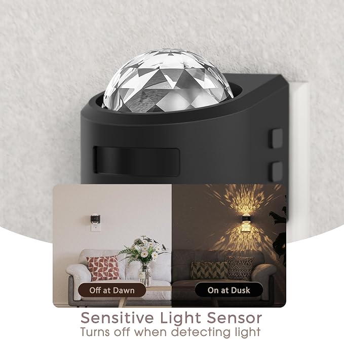 Motion Sensor Night Light Projector, RGB Warm Nightlight Plug in | night lights plug into wall 9 color warm 3000K, dusk to dawn & motion sensor, 180° rotatatble, bedroom, nursery, home decor