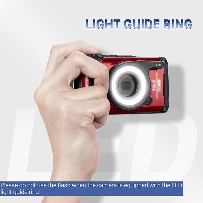 JJC LED Light Guide Ring for Olympus TG-7 TG-6 TG-5 TG-4 TG-3 TG-2 TG-1,Replace LG-1 Light Guide,Macro Guide Ring Light for Olympus Tough TG-7 TG-6 TG-5 TG-4 TG-3 TG-2 TG-1