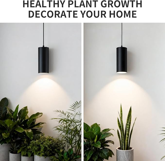 3.43" Pendant Lights Kitchen Island, 25W Cylinder Hanging Lights with Dipswitch, Modern Eye Care Led Pendant Lamp fixtures for Bedroom, Living Room, Office (Black, 3.43 Inch 1 Pcs)
