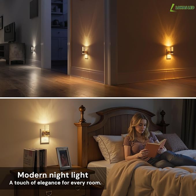 L LOHAS LED Motion Sensor Night Light, Bubble Night Lights Plug into Wall | 4 Pack 3CCT Color Temperature Change MINI Night-Light,Dimmable Nightlight with Dusk to Dawn Sensor for Rooms Bathroom Hallway