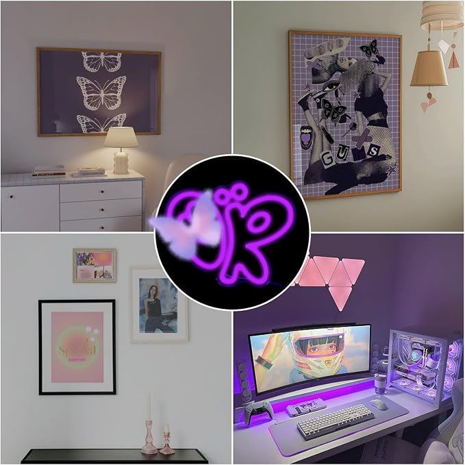 Olivia Neon Signs OR Neon Light Sign Dimmable LED Signs for Wall Decor Purple Light Up Signs for Bedroom Living Room College Dorm Girls Room Wall Art Gift for Fans Teen