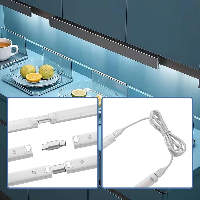 LED Cabinet Light Bars Motion Sensor Dimmable Lights Kitchen Closet Shelf | Warm, Natural, Cool White, Stepless Dimming, Stepless Color Changing, IR Remote, Sensor Lighting, Ultra Thin Strip Lights
