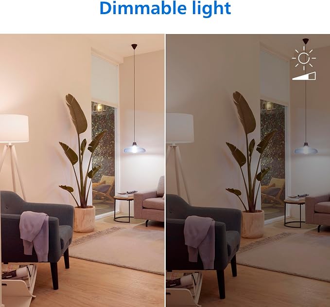 PHILIPS Smart Lighting Connected Light Bulbs, 2-Pack, Color A19 60W 800LM E26 Indoor LED Lights, Smart Bulbs with Motion Detection, Control with Voice or App
