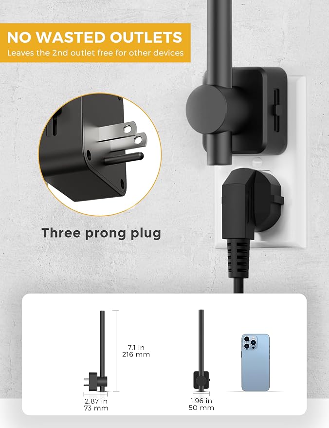 L LOHAS LED Night Light, Dimmable Night Lights Plug into Wall 0-200LM | Dusk to Dawn Sensor, 2W Bathroom Night Lights, Daylight 5000K, Modern Black Plug in Nightlight for Mirror Restroom, 1Pack