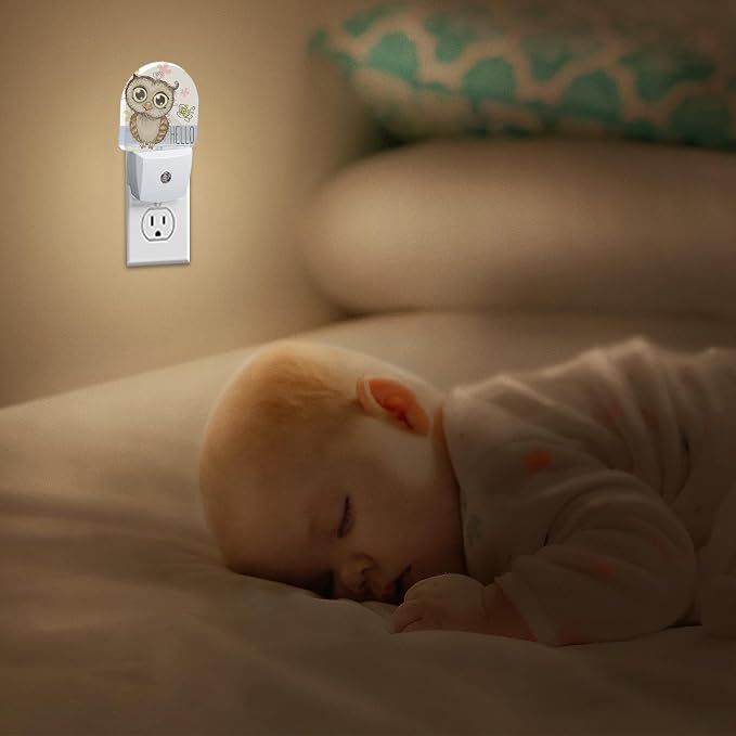 Night Light,Cute Cartoon Owl and Butterfly Night Lights Plug Into WallDusk to Dawn Sensor for Bedroom Bathroom and Living Room for Women/Girls Gift