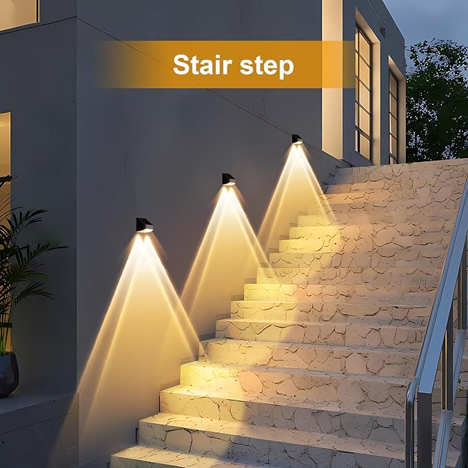 Super Long Lasting Solar Fence Lights Outdoor,Deck Lights Waterproof,Perfect for Winter and Rainy Days,Dusk to Dawn High Brightness Solar Lighting for Wall,Step,Yard,Patio,Backyard (8Pack,Brown)