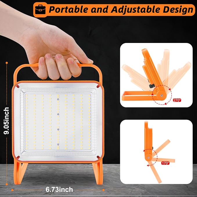 2-Pack LED Work Light with No Burn Risk, 10FT 18AWG US Plug Cord