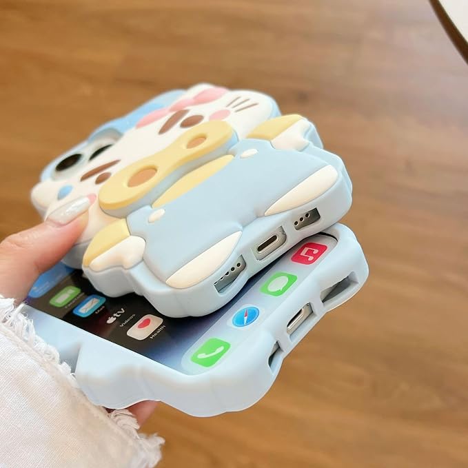 Kawaii Phone Case for iPhone 12 Pro Cute Funny 3D Cartoon Pigcat Silicone Protective Case Cover for Women & Girl