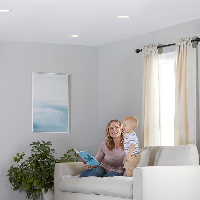 Amazon Basics Smart BR30 LED Light Bulbs, Color Changing, 9W (60W Equivalent), 800LM, Energy Efficient, Voice Control, Compatible with Alexa Only, 2.4 GHz Wi-Fi, No Hub Required, 8-Pack