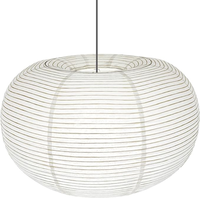 Large Paper Lantern, Beige Apple Lamp Shade, Bohemian Style Lantern Pendant Light Shade, Suitable for Indoor Ceiling Decor (19.69)