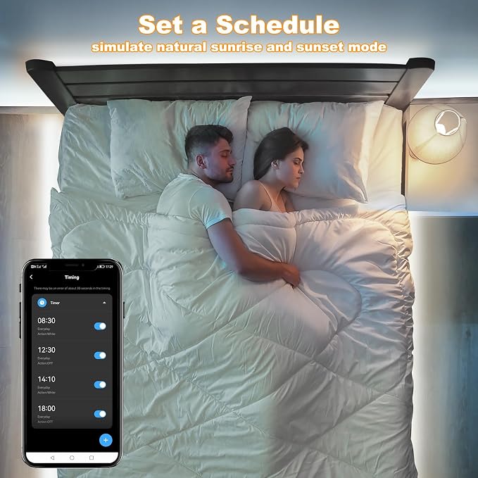 Tatazone WiFi Smart White COB Led Strip Light with Remote | 32.8ft, 6500K, Work with Alexa and Google, Timer, Group Control, Dimmable Daylight White for Cabinet, Room, Kitchen, Shelf