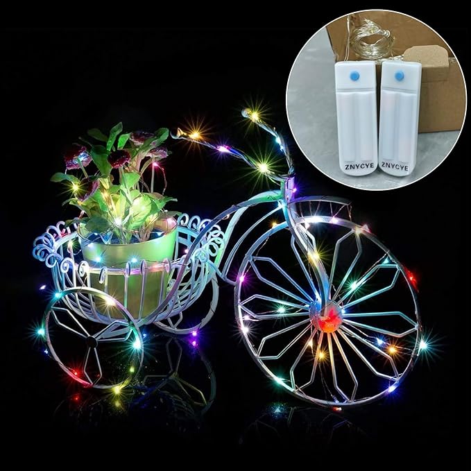 ZNYCYE 10 Pack 10 ft 30 LED Mason Jar String Lights 8 Modes with Timer Waterproof Fairy Lights Upgraded Battery(Included Operated for DIY Wedding Party Mason Jar Christmas Decorations (Multi-Color)