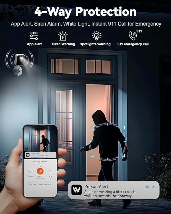 2K Indoor Security Camera (2-Pack), Dual-Band 2.4/5GHz WiFi Pet & Baby Monitor, AI Event Detection with Smart Search, Color Night Vision, 2-Way Audio, Human Detection, US App