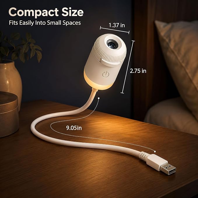 2-in-1 Galaxy Projector Night Light, USB LED Starry Sky Projector | 360 Rotation, Adjustable Brightness Films, for Bedroom Ceiling Room Car Decor