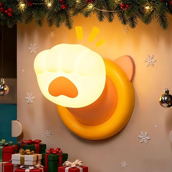 Night Light for Kids, Magnetic Wall Light, Bedside Touch Lamp, Funny Dimmable Silicone Nightlight, Funny Gifts for Women Men Family Friends Neighbors, Kitchen Office Room Decor(Cat Claw)