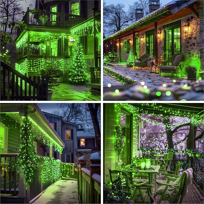 ZSJWL Rechargeable Fairy Lights with Remote,66ft 200 LED Outdoor Battery String Lights with DIY Timer & Light Sensor, Waterproof Dimmable Twinkle Light for Tree Christmas Indoor, Green