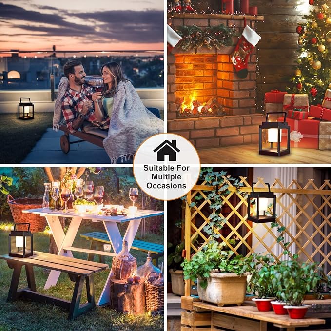 Outdoor Table Lamp, Brightness LED Nightstand Lantern, Portable Rechargeable Solar Lamp Waterproof, Touch Control Outdoor Lamps Cordless Lights Decorative for Patio/Walking/Reading/Camping