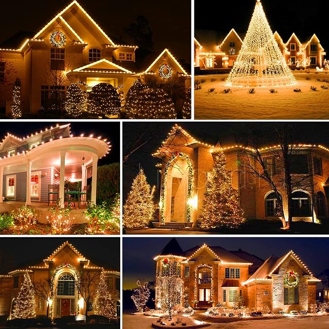 Ultra Long LED String Lights - 328ft 1000LEDs 8 Modes Dimmable Fairy Lights, Waterproof UL Listed Plug Copper Wire with Clear Casing and Remote Control for Room, Patio, Wedding, Party (Upgraded)