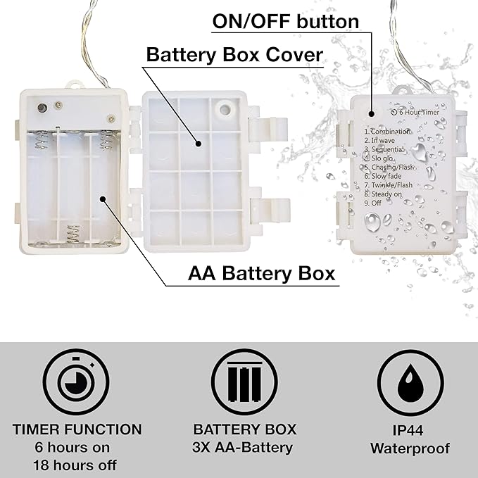 CozyHome outdoor battery operated lights + remote | battery lights | 20 LED string lights outdoor led string lights | outdoor lights for patio lights string | string lights outdoor waterproof lantern