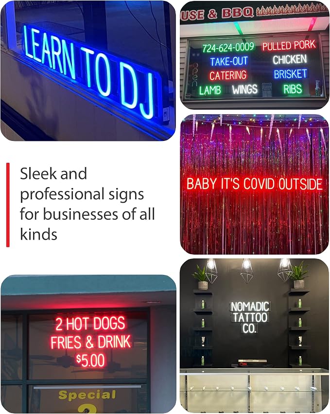 LED Neon NO VACANCY Sign for Business - White, 30" x 15" | Ultra-Bright Click-Together Signage for Hotels & Motels, with Visibility from 500 ft - 8 Animations, 6 Brightness Options