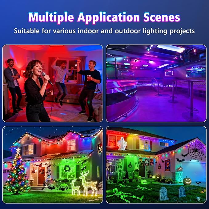 T-SUN RGBCW Wall Washer Lights 6 Pack 50W Stage Wash Light Bar Smart APP & Remote Control Music Sync Memory Timing Color Changing Wash Light for Stage Birthday Party Wedding Outdoor Indoor