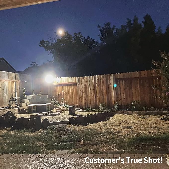 Solar Outdoor Lights, Motion Sensor with Dual Sensors Waterproof | Solar Flood Lights 270°Wide Angle for Outside with 3 Modes
