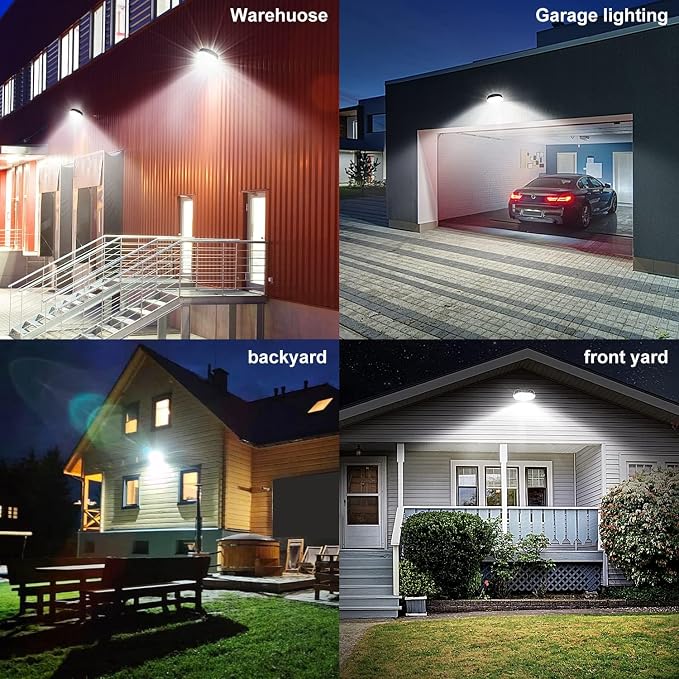 120W Dusk to Dawn Outdoor Lighting with 15KLM 6500K Daylight for Yard | 120W LED Barn Light with IP65 Waterproof, Security Yard Outdoor Lights for Street, Warehouse, Garage
