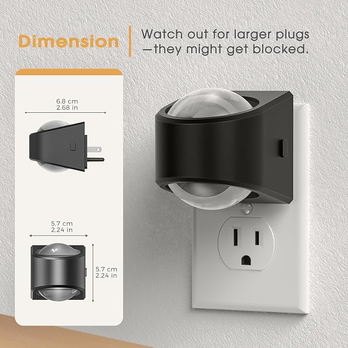 Projector Night Light, Rotating Lights Plug into Wall Warm,2 Pack | Dimmable Brightness,Soft White 3000K, Dusk to Dawn Nightlight for Kids, Nursery, Bathroom, Home Decor, Gaming Room