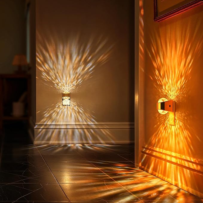 Night Light Plug into Wall, Color Changing Night Light for Kids | 3CCT Diamond Design with Star Projector, Dusk to Dawn Sensor for Nursery Bathroom Bedroom Gaming Room Decor Gift, 2 Pack