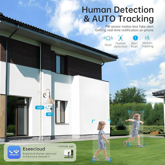 Light Bulb Security Camera -5G& 2.4GHz WiFi 2K Security Cameras Wireless Outdoor Motion Detection and Alarm,Two-Way Talk,Color Night Vision,Human Detection, Bulb Camera Compatible with Alexa 4Pack