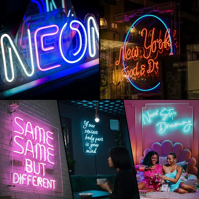 Custom Neon Sign, Custom LED Neon Sign Customizable for Wedding Bar Salon Beauty Business Light Up Name Sign, Personalized Neon Light Suitable for Events Birthday Gifts Decorations