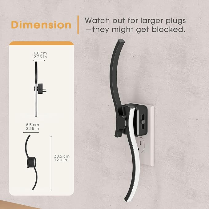 Night Lights Plug into Wall,Wall Sconce Night Light with Dusk | to Dawn Sensor,Dimmable Night Light Plug in,1W 3000K Soft White for Adults Kids Room Bedroom Bathroom Hallway Kitchen