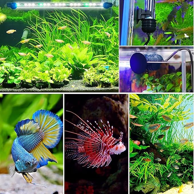Submersible Aquarium Light Underwater Fish Tank Light with Timer Auto On/Off, LED Aquarium Light Bar 3 Light Modes Dimmer Adjustable Brightness,19.3inch (with Timer&dimmer)