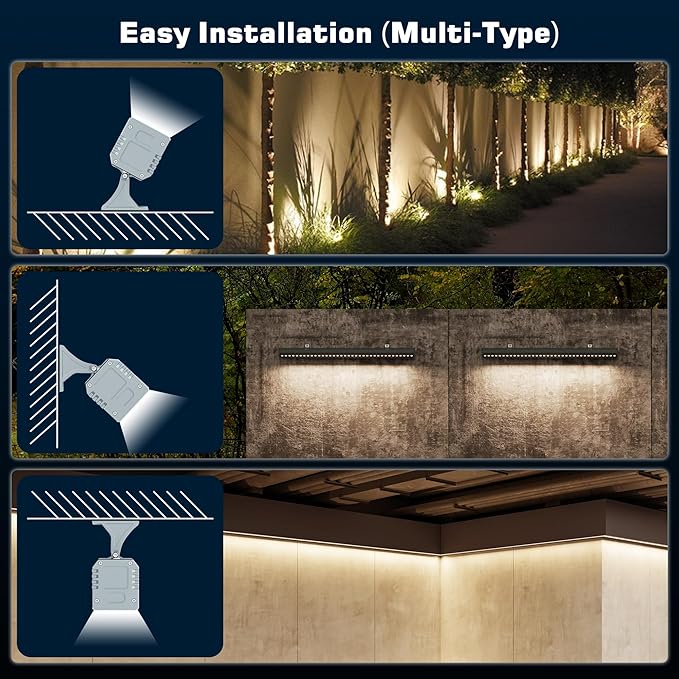 Smart LED Light Bar 20" – WiFi App & Remote Controlled RGB Wall Washer, 2700K-6500K Tunable White, 100% Dimmable IP65 Waterproof Outdoor Light Fixture, Voice Control, for Patio Garden Stage
