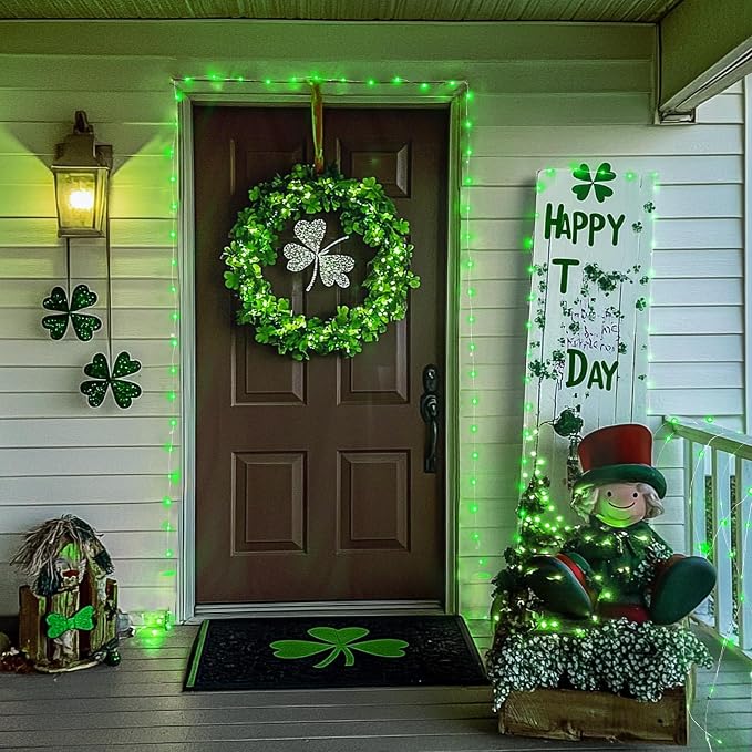 JMEXSUSS 200 LED Remote Control Green Halloween Fairy Lights Plug in | 66 ft 8 Modes Christmas Fairy Lights Indoor with Wheel, Green Lights Outdoor for Halloween Christmas Decor