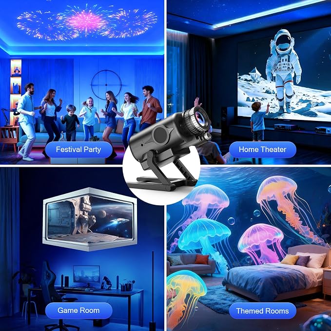 3D Galaxy Projector, 60 Scene Modes, Star Projector for Decor